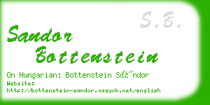 sandor bottenstein business card